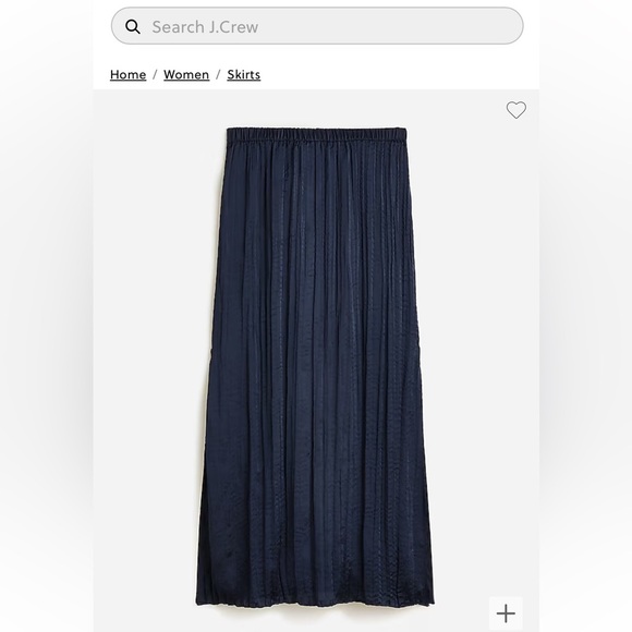 NWT J CREW Side-slit featherweight satin maxi skirt Top Rated Deep Midnight - Picture 4 of 10